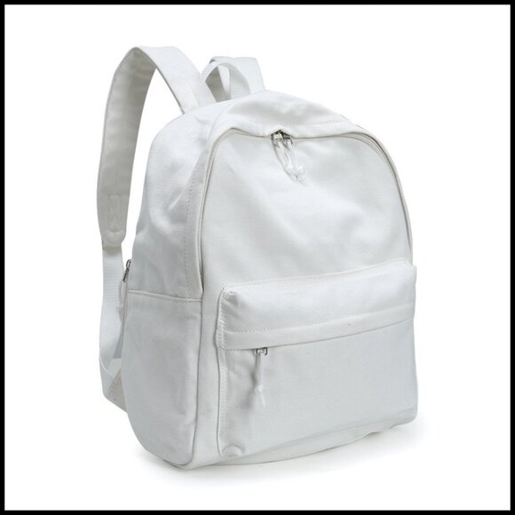 Canvas Backpack Lightweight Casual Daypack Unisex Travel Satchel Adjustable main image 3